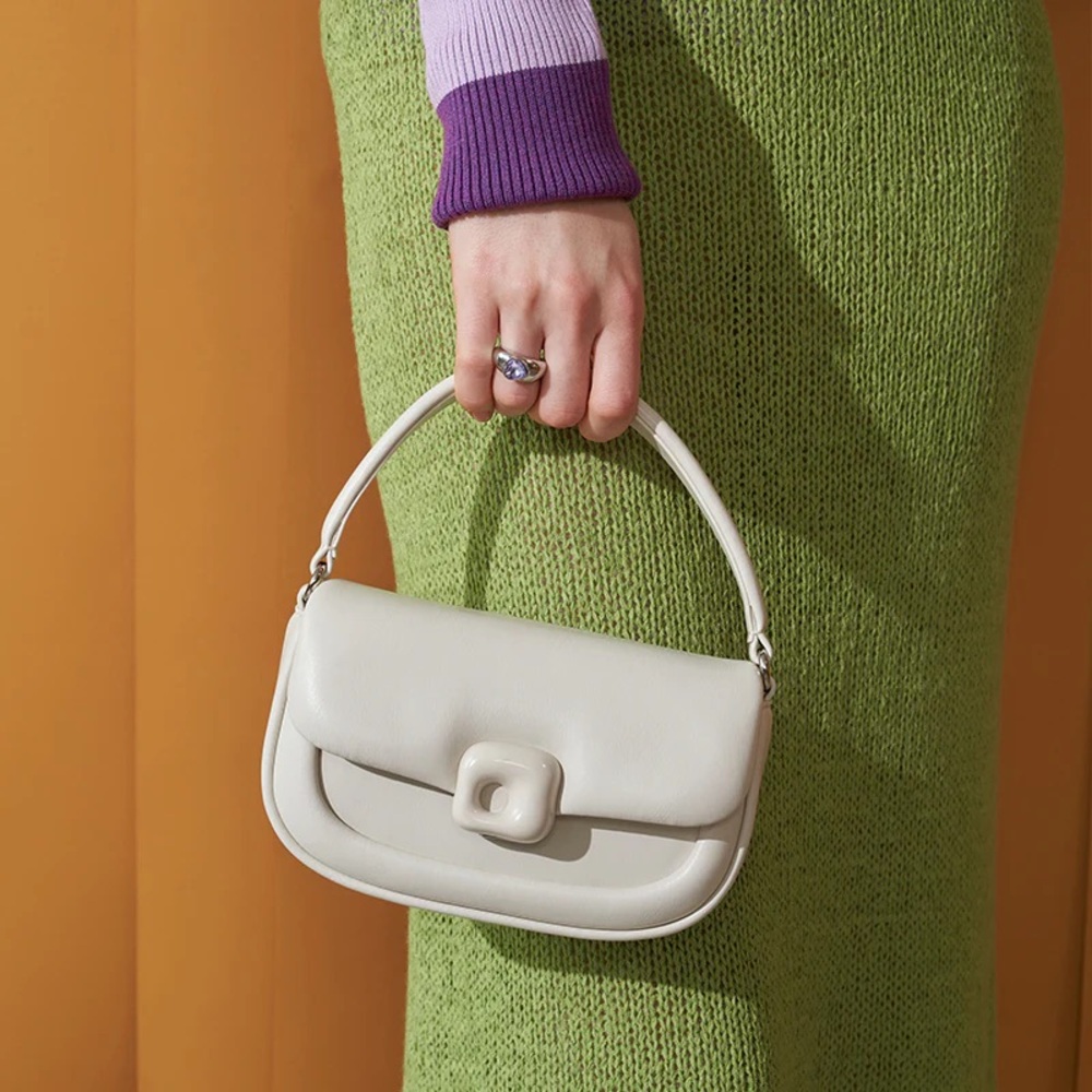 LA FESTIN SMALL HANDBAG DETACHABLE CROSSBODY IN IVORY